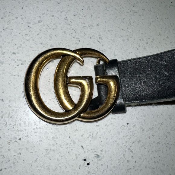 Gucci Leather Belt with Double G Buckle 85cm (size 6) - Black main image 6
